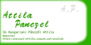 attila panczel business card
